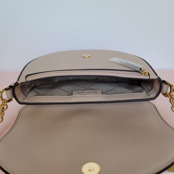 MICHAEL KORS Jet Set Charm Saffiano Leather MD Half Dome Chain Crossbody-🎈$148. - Picture 12 of 16